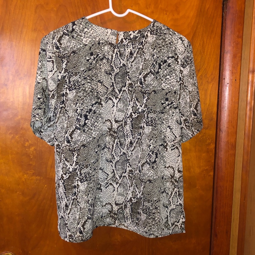 Snake-skin blouse!